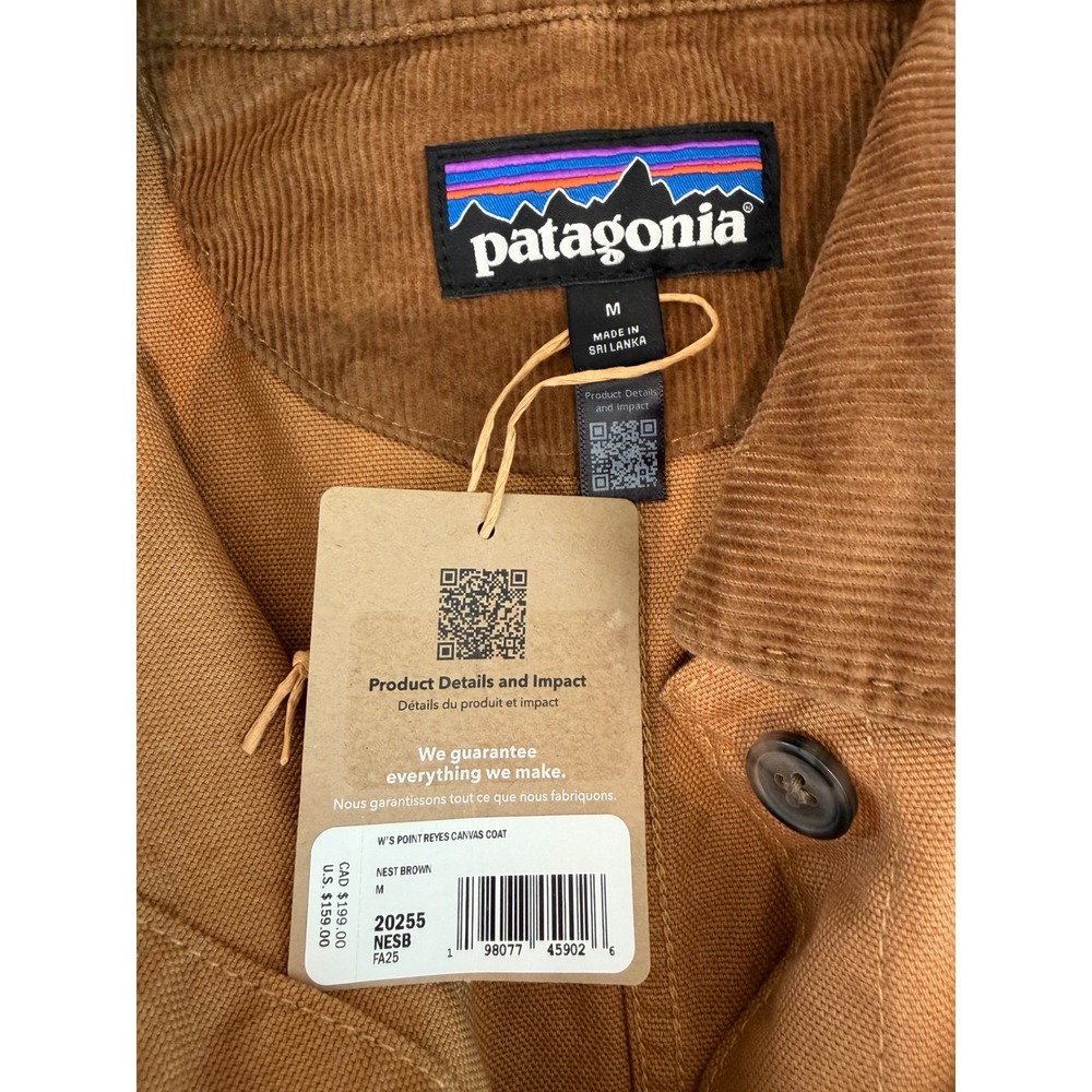 Patagonia Women's Point Reyes Canvas Coat Nest Brown Medium NWT ($159 Retail) - Picture 3 of 7
